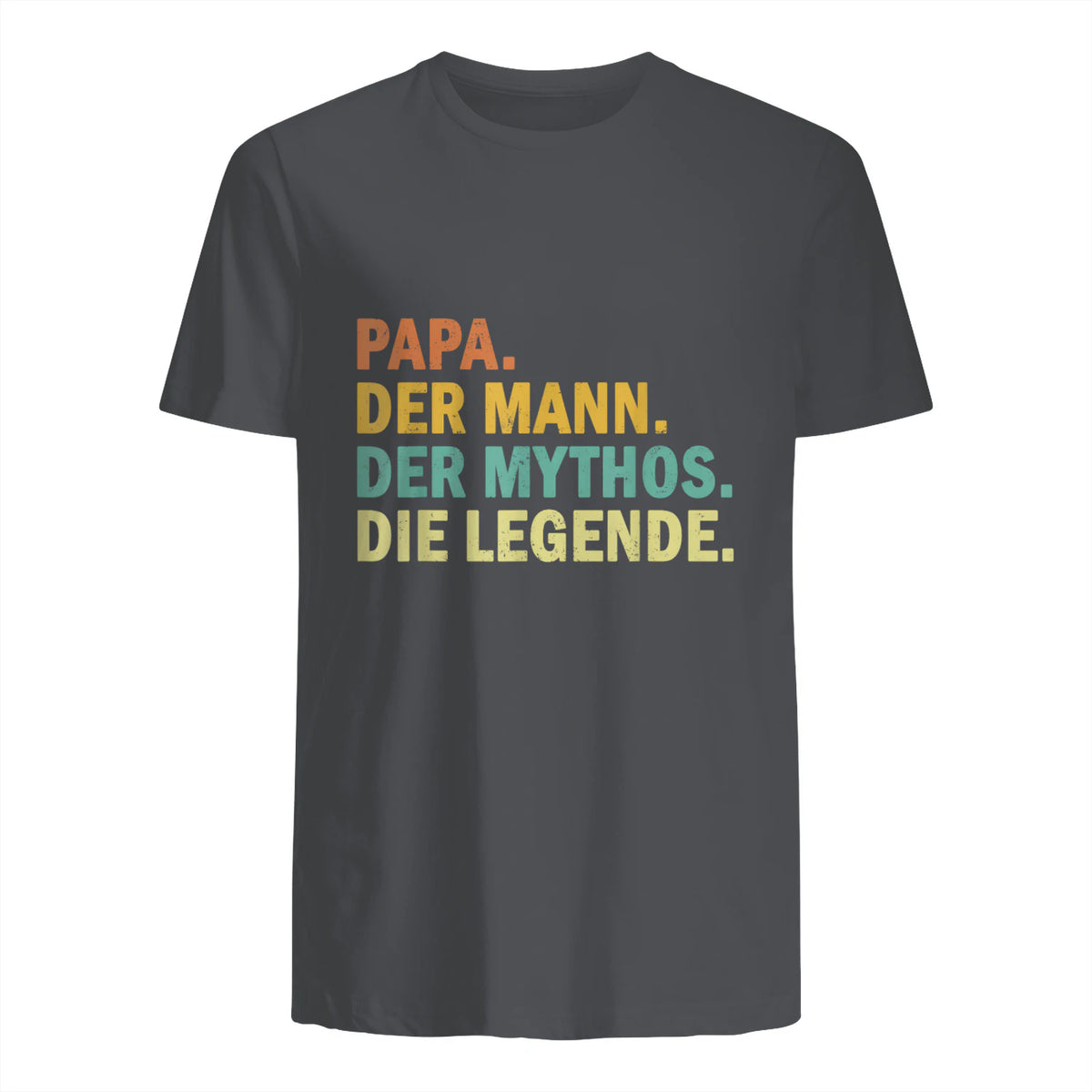 Geschenke für Väter Papa Der Mann Der Mythos Die Legende Classic Fit Novelty Short-sleeve Schwarz S Vate in Charcoal - back view