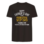 Happy father's day step dad in Dark Chocolate - back view