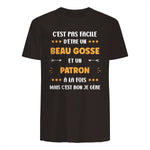 Départ Métier Super Patron Humour Beau Gosse Patron in Dark Chocolate - back view