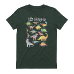 Autism Awareness It's Okay to Be Different Funny Dinosaur in Forest Green - back view