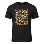 Mushroom Shirt Mycology Fungi Foraging Mushroom Whisperer in Black - front view