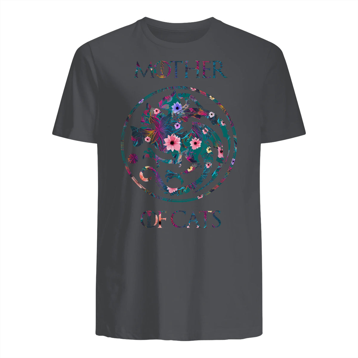 Mother of Cats Shirt T-Shirt in Charcoal - back view