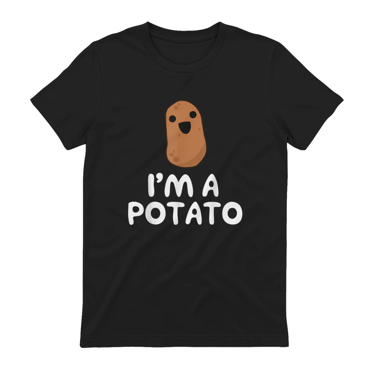 I'm A Potato - Funny Potato Shirt, Vegetable Food Gag Gift in Black - back view