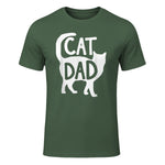 Best Cat Dad Fathers Day Men Kitty Daddy Papa Christmas Meow in Military Green - front view