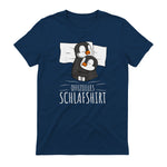 Offizielles Schlafshirt Pinguin Schlafanzug Penguin Kurzarm in Navy - back view