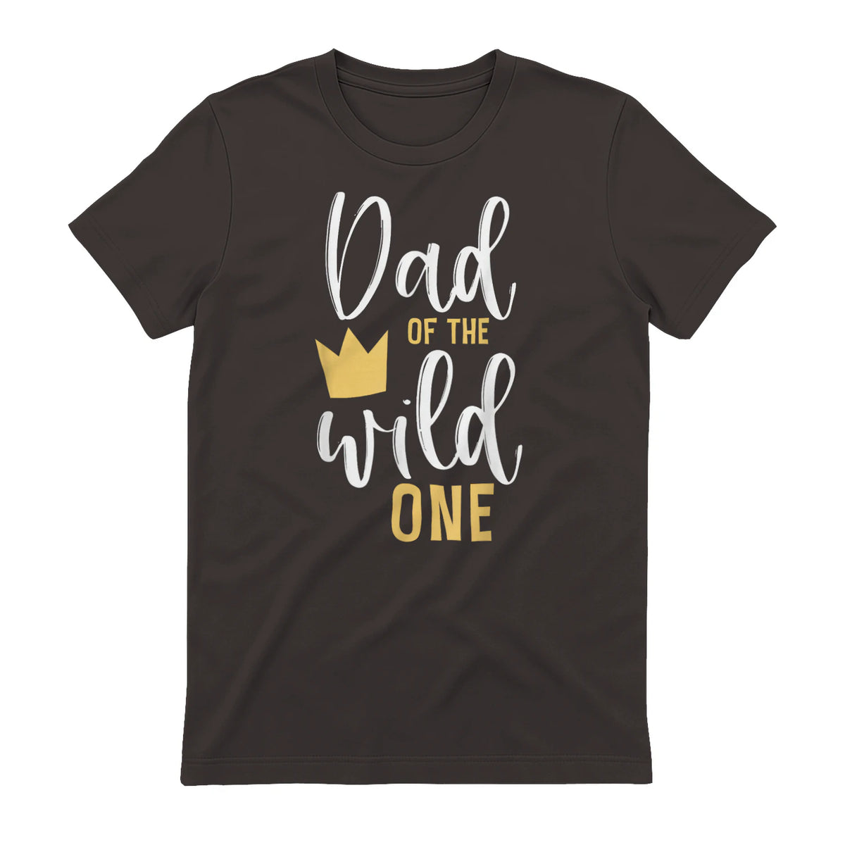 Dad of the Wild One First Birthday Daddy T-Shirt in Dark Chocolate - back view