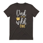 Dad of the Wild One First Birthday Daddy T-Shirt in Dark Chocolate - back view