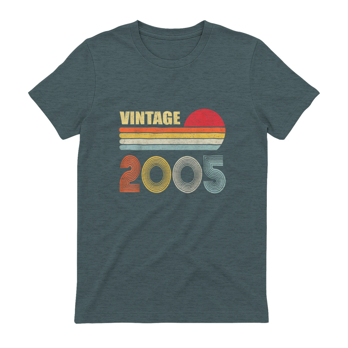 Vintage Nineteenth Birthday T-Shirt in Dark Heather - back view