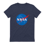 NASA Meatball Official Logo T-Shirt in Heather Navy - back view