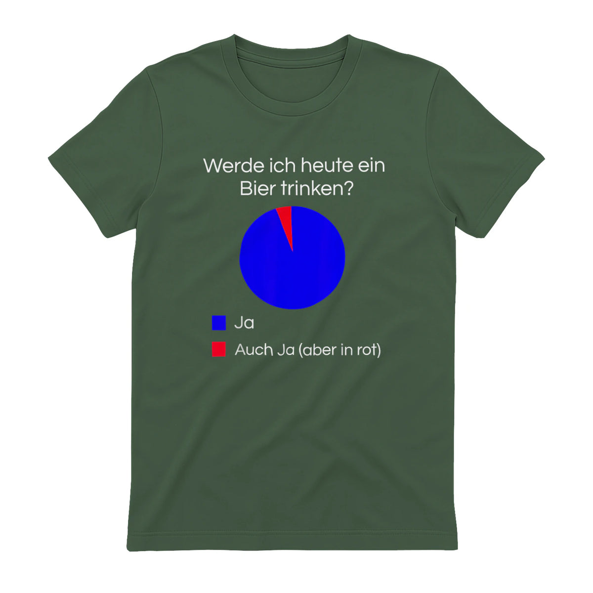 Lustiges Bier Shirt I Alkohol Trinken Party Fest Wein in Military Green - back view