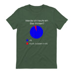 Lustiges Bier Shirt I Alkohol Trinken Party Fest Wein in Military Green - back view