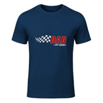 Dad Pit Crew Race Car T-Shirt in Navy - front view