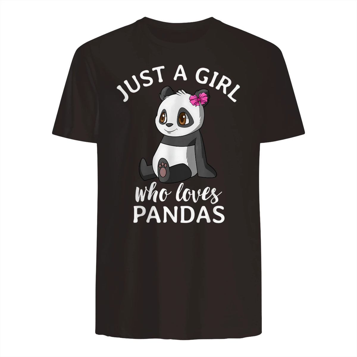 Cute Panda Kawaii Just A Girl Who Loves Pandas Girls in Dark Chocolate - back view