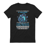 Five Signs I'm Probably a Dragon T-Shirt in Black - back view