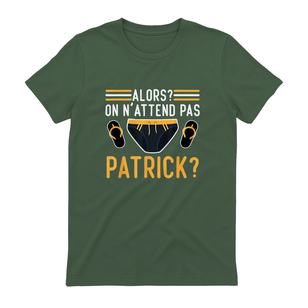 Alors on n'attend Pas Patrick in Military Green - back view