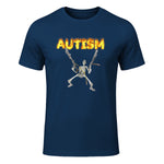 Autism Skeleton Meme in Navy - front view