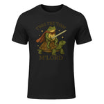 Twas the Tism Vintage Frog Autism T-Shirt in Black - front view