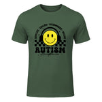 Autism Awareness Acceptance Special Education Teacher Kids T-Shirt in Military Green - front view