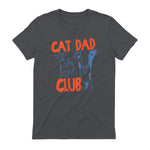 Cat Dad Club Life Is Better with Cats T-Shirt in Charcoal - back view
