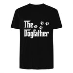 The Dogfather T-Shirt Dad Fathers Day Gift Dog Lover in Black - back view