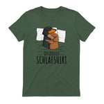 Offizielles Schlafshirt Dackel Hund Dachshund Teckel in Military Green - back view