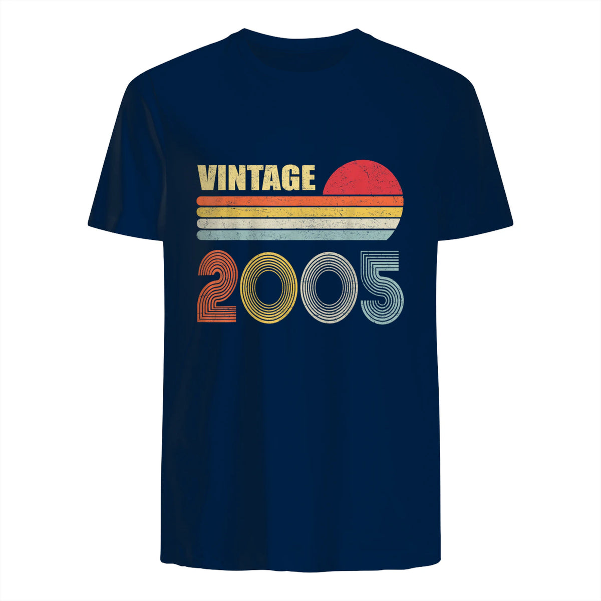 Vintage Nineteenth Birthday T-Shirt in Navy - back view