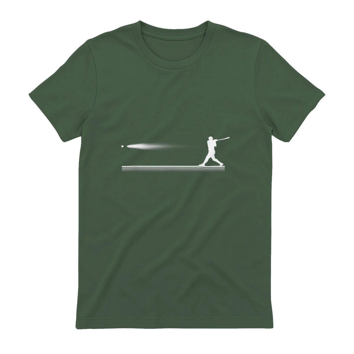 Baseball Apparel - Baseball T-Shirt in Military Green - back view