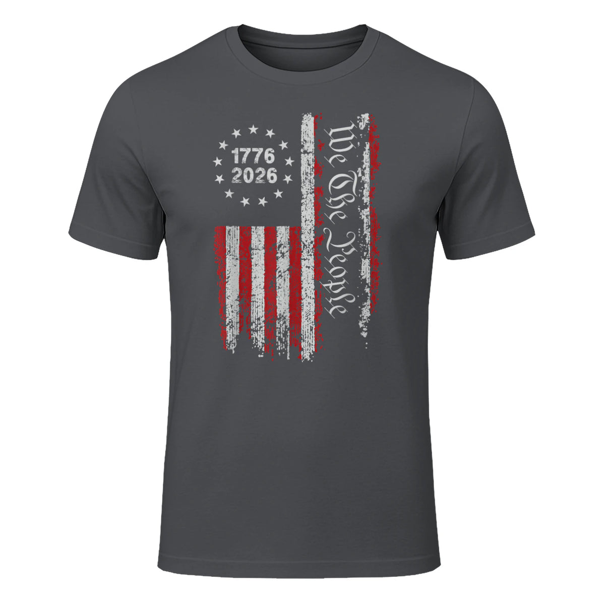 Independence Day Freedom T-Shirt in Charcoal - front view