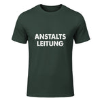 Spaßige Outfits Anstaltsleitung Lustige Sprüche Humor Spaß für Erwachsene Unisex Schwarz in Forest Green - front view