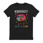 Neurodiversity Brain Autism Awareness ASD ADHD Men Women Kid in Black - back view