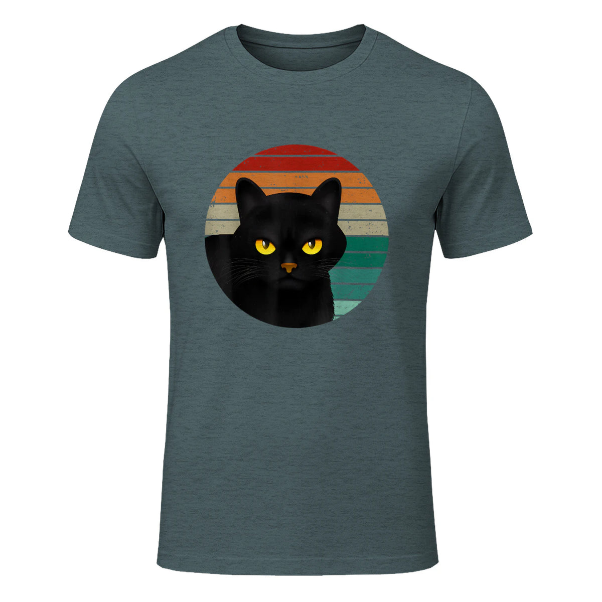 Chats Vintage Cat I Style rétro Chats noirs in Dark Heather - front view