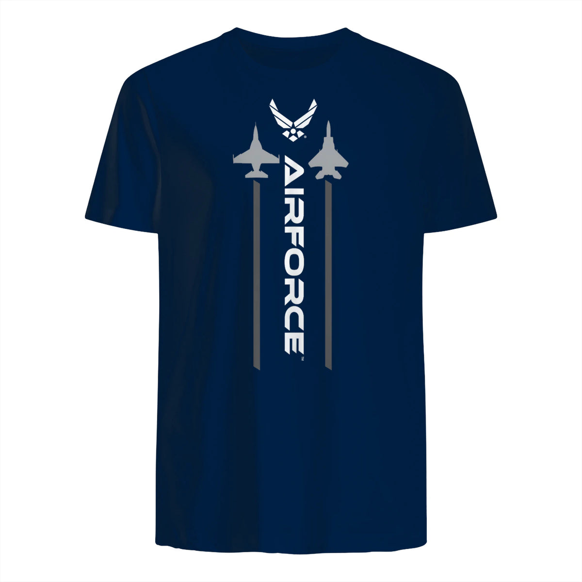 US Air Force with Logo T-Shirt in Navy - back view