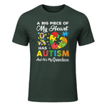 A Big Piece of My Heart Has Autism and He's My Grandson in Forest Green - front view