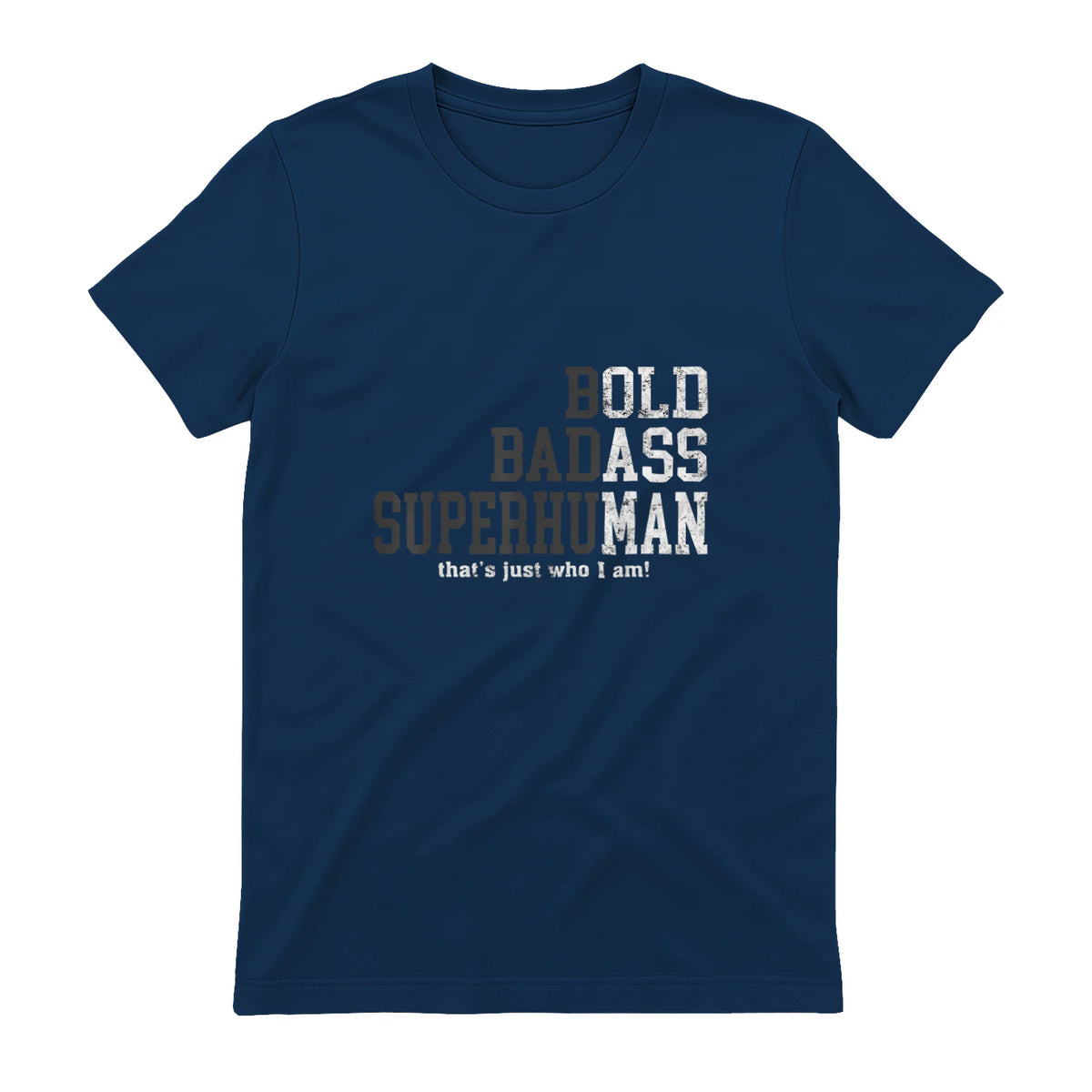 Funny Dad Husband Father's Day T-Shirt in Navy - back view