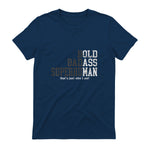 Funny Dad Husband Father's Day T-Shirt in Navy - back view