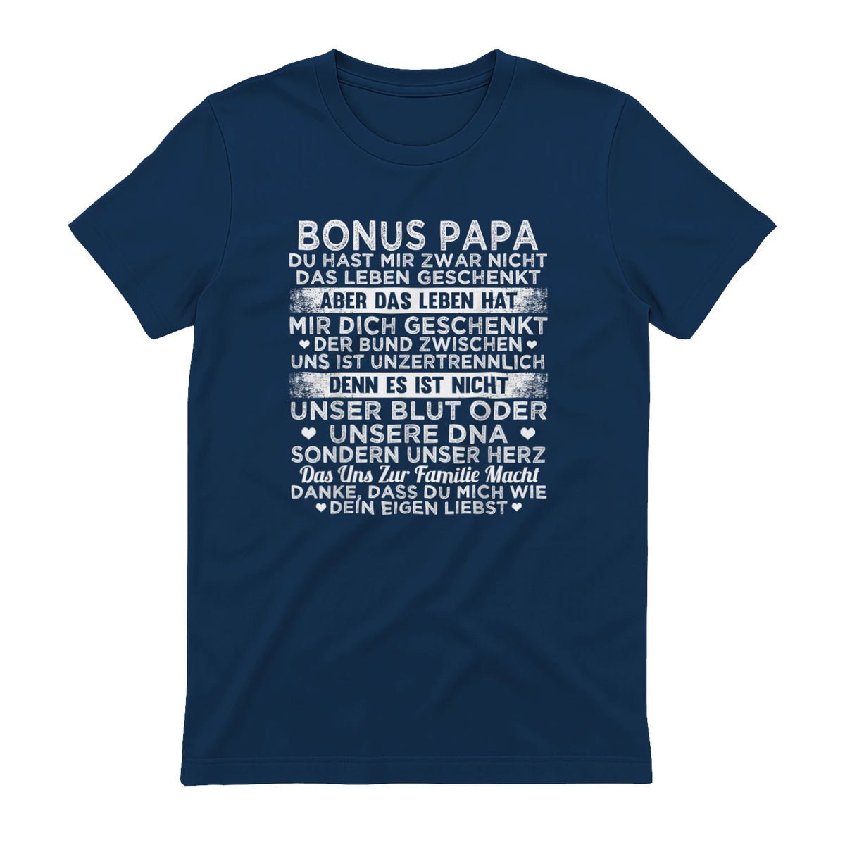 Bonus Papa du hast mir zwar nicht das leben geschenkt Spruch in Navy - back view