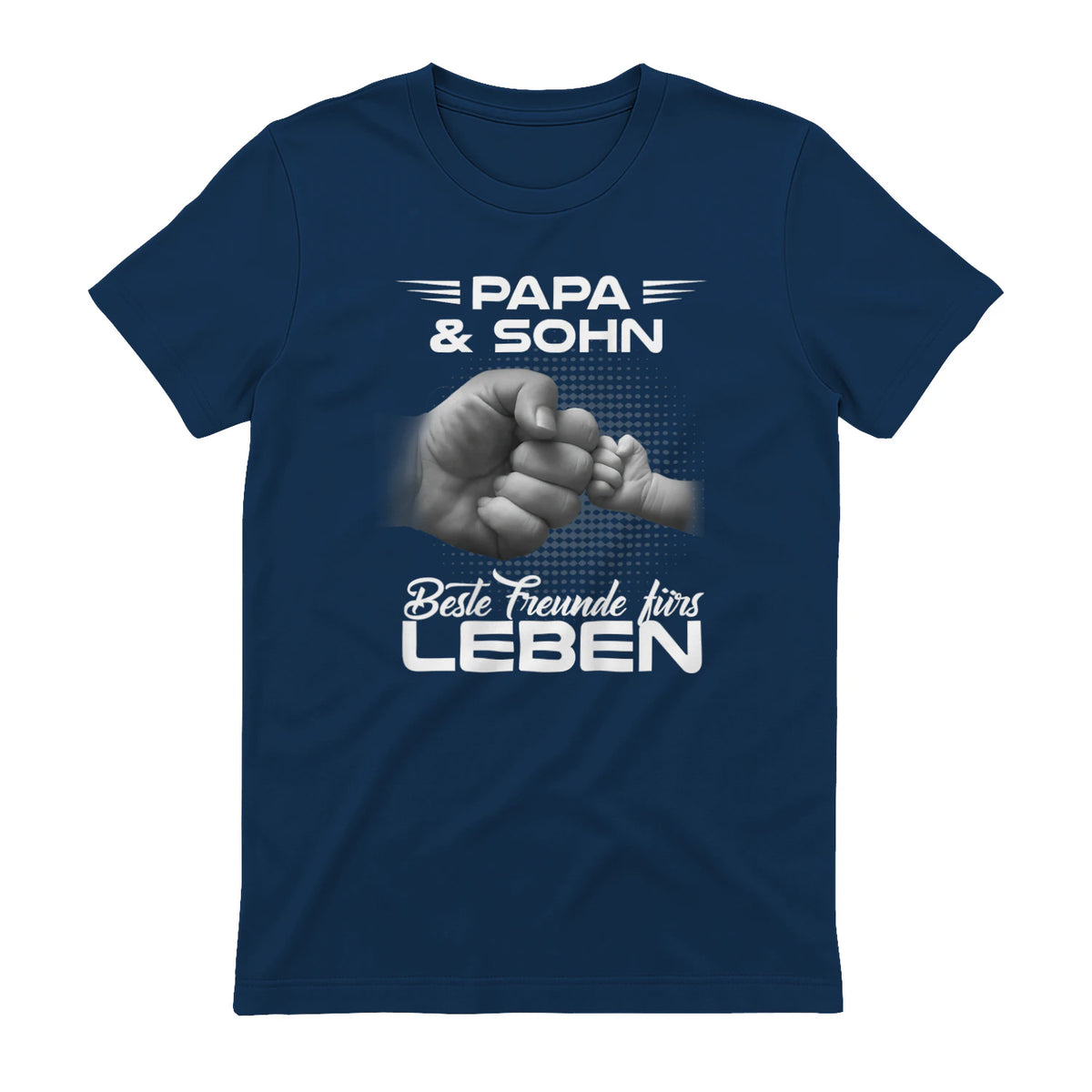 Papa & Sohn Beste Freunde Fürs Leben Vatertag Partnerlook in Navy - back view