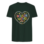 Inclusion Matters Special Education Teacher Autism Awareness in Forest Green - back view
