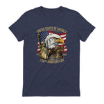 Anniversary Eagle Liberty Bell T-Shirt in Heather Navy - back view