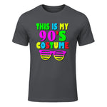 This Is My Nineties Costume Party T-Shirt in Charcoal - front view