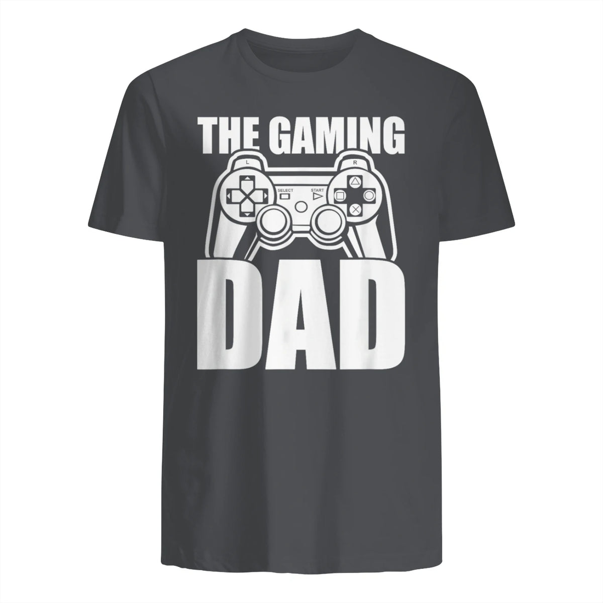 The Gaming Dad Game Controller Spruch Geschenkidee Vatertag T-Shirt in Charcoal - back view