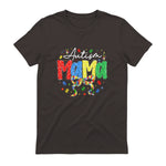 Proud Autism Mama Mom Awareness Gifts for Moms in Dark Chocolate - back view
