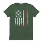 Best Dad Ever With US American Flag Gift For Father's Day in Military Green - back view