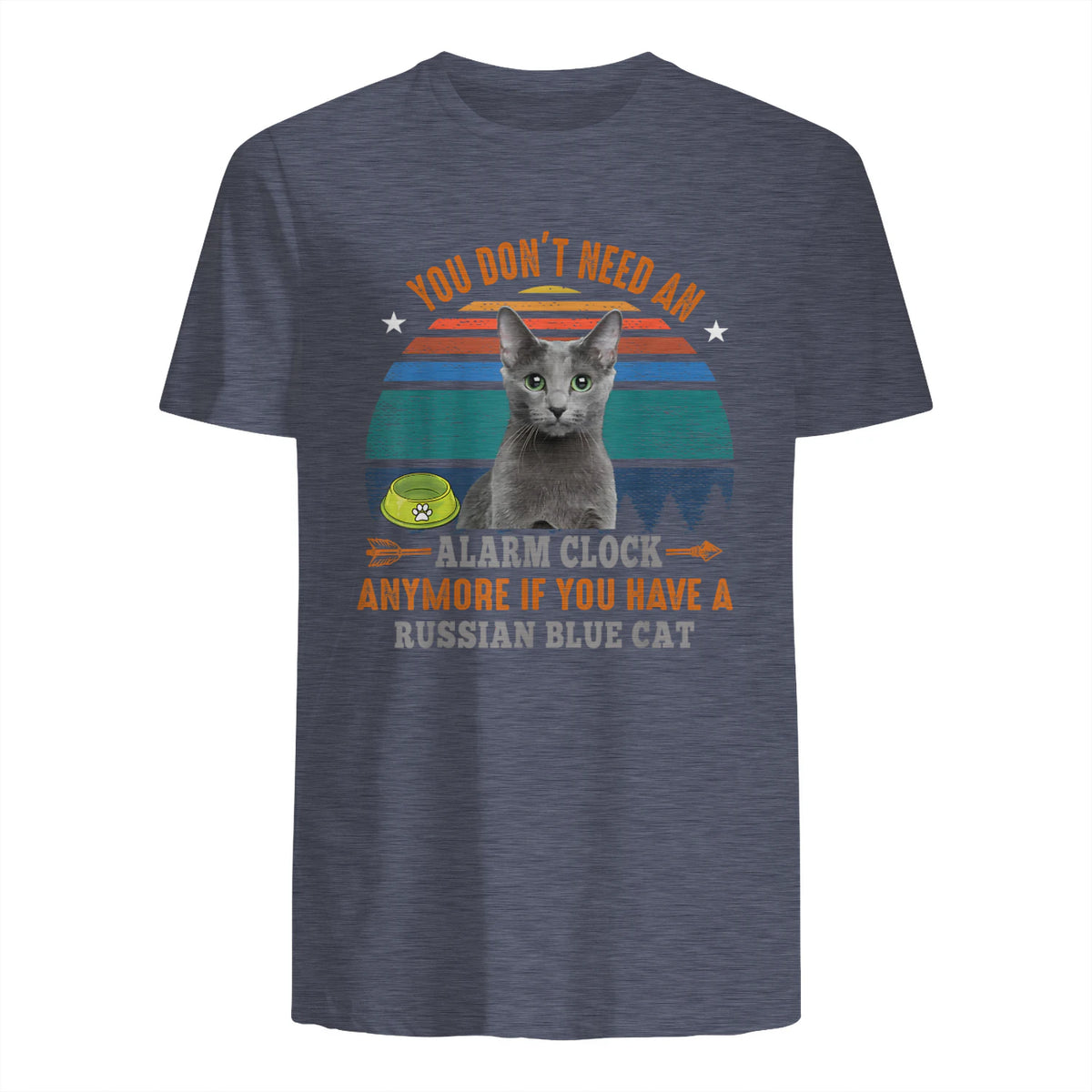 Chat – You Don't Need an Alarm Clock, Anymore, bleu russe in Heather Navy - back view