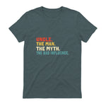 Retro Uncle the Man the Myth the Bad Influence in Dark Heather - back view