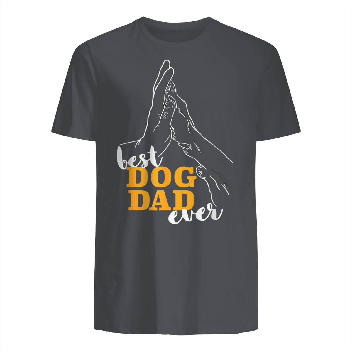 Best Dog Dad Ever Le meilleur papa chien du monde - Chiens in Charcoal - back view