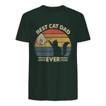 Best Cat Dad Ever T-Shirt in Forest Green - back view