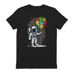 Astronaut Balloon Autism Awareness Space Autistic Kids Boys in Black - back view