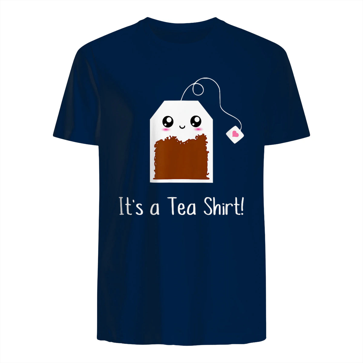It's a Tea Shirt funny kawaii cute Tea humour Tshirt Tee in Navy - back view