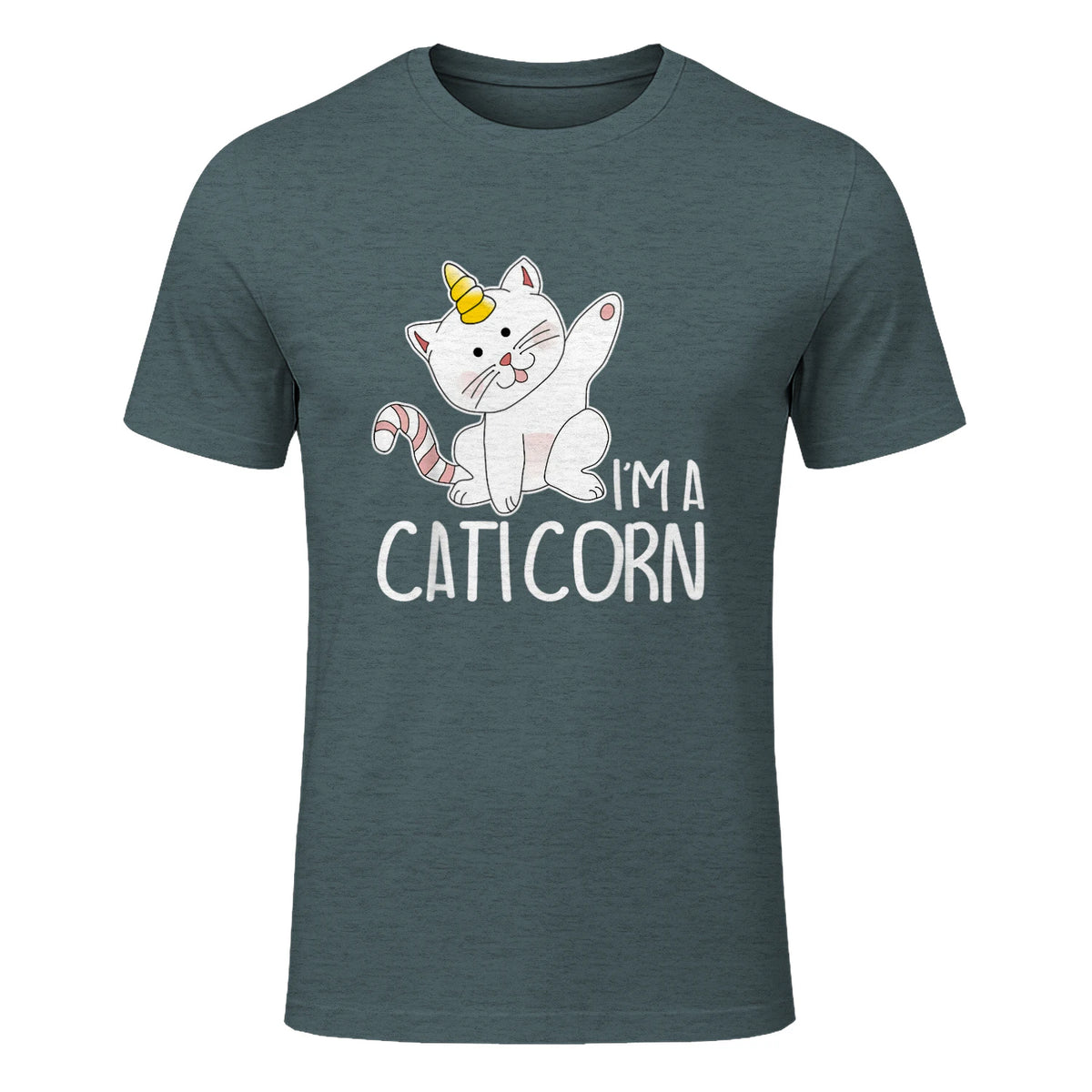 Chats Licorne I Chaton doux I Licorne I Chats in Dark Heather - front view